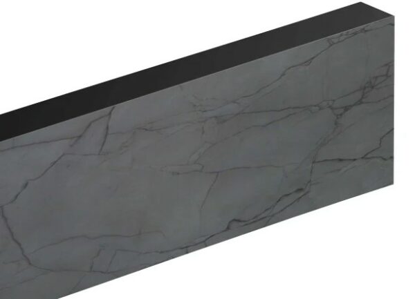 Solid laminate worktop upstand in Grey