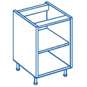 drawing of a hi-line base kitchen unit