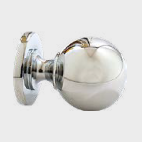 polished chrome door knob