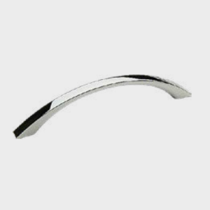 polished chrome curved handle