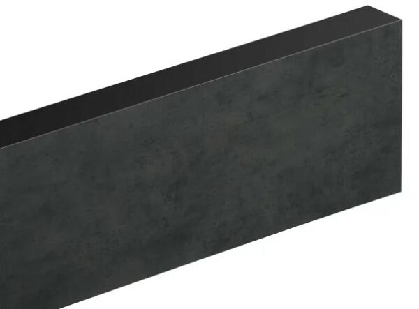 Solid laminate worktop upstand in slate colour