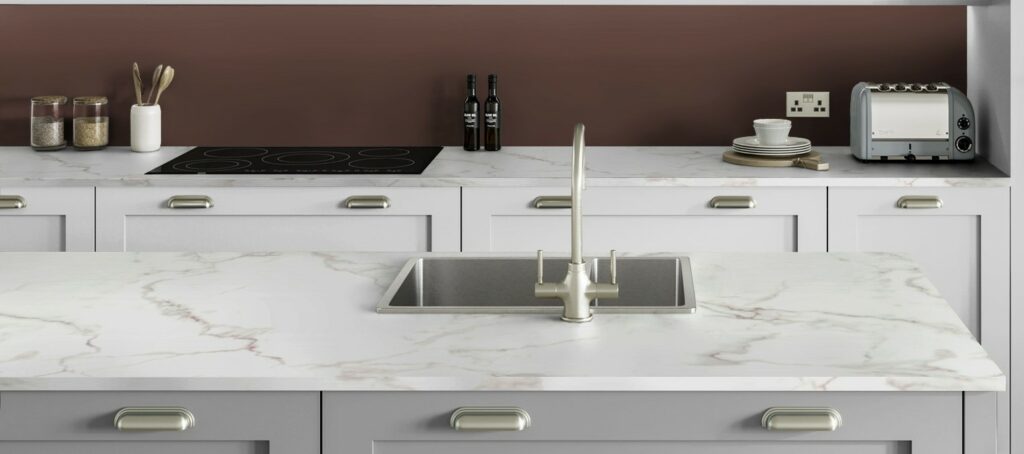 Veneto Marble - Marble Effect Laminate Worktop - 22mm - Furniture Doors