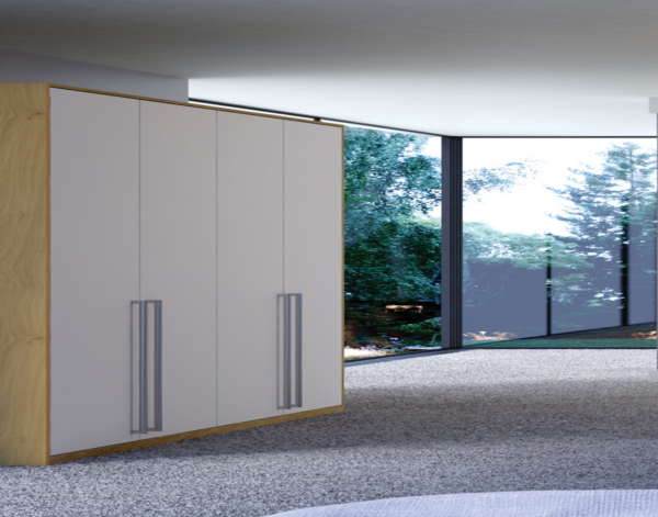 Contemporary Smooth White Wardrobe Doors.