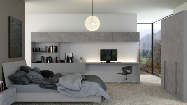 Contemporary Smooth Dust Grey Bedroom Doors