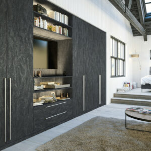 Contemporary Stone Graphic Bedroom Door