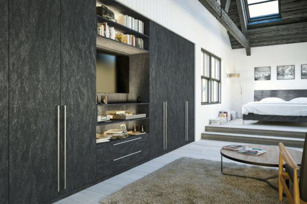 Contemporary Stone Graphic Bedroom Door