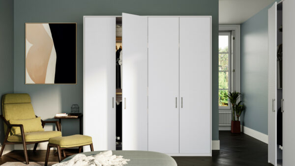 Contemporary Linear White Wardrobe Doors