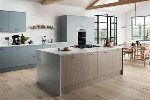 Contemporary Kitchen Door in Smooth Mood Grey