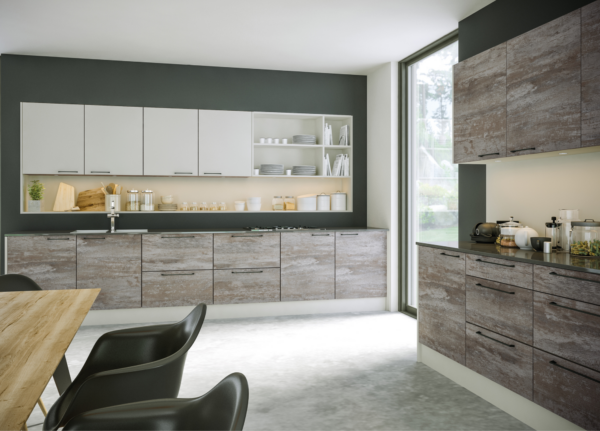 Contemporary Kitchen Door in Driftwood Light Grey